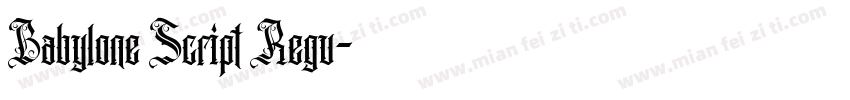 Babylone Script Regu字体转换